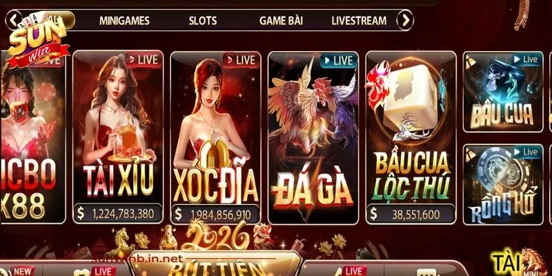 Sân chơi cung cấp nhiều sảnh game hấp dẫn cho bạn 
