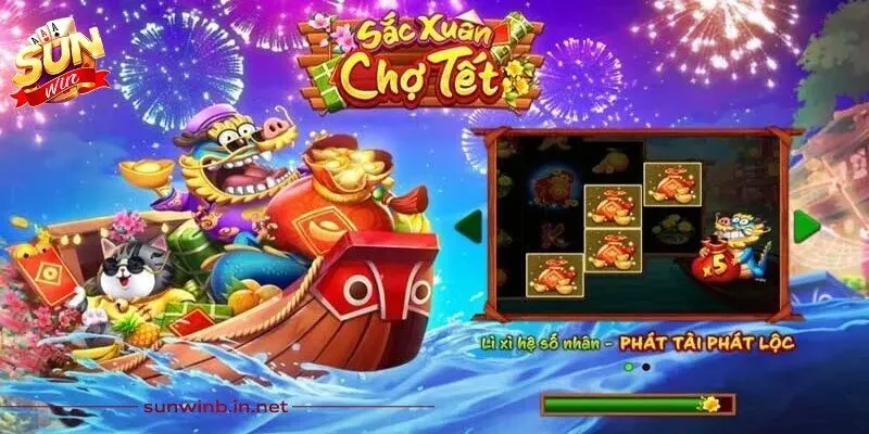 Sắc xuân chợ tết Sunwin là trò chơi nổ hũ hấp dẫn với đồ họa rực rỡ